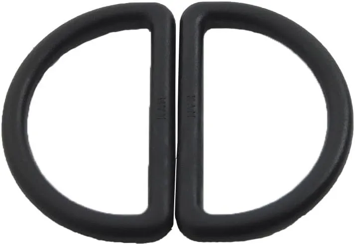 Bluemoona 100 PCS - Plastic D Dee Rings for Webbing Belt Buckles Bag 38mm