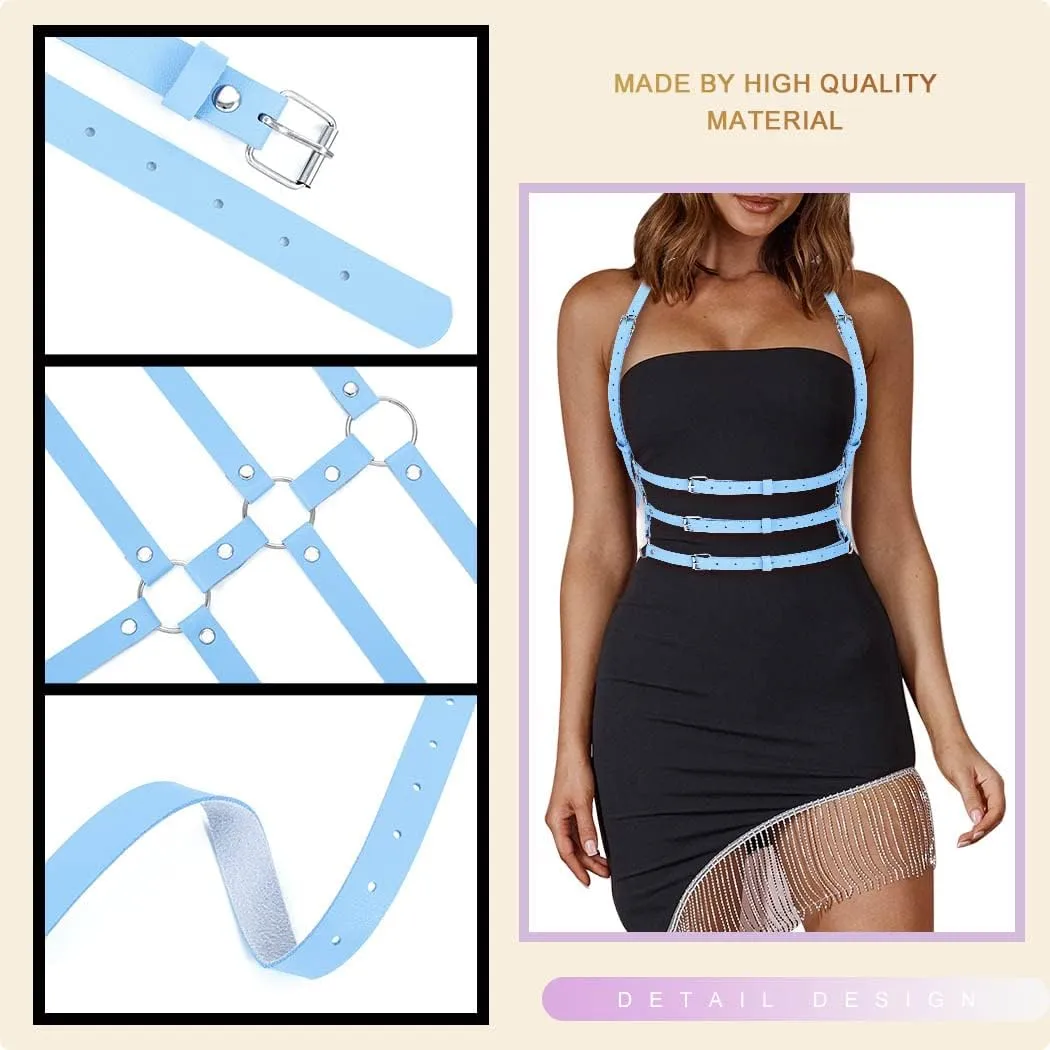 BODIY Plus Size Harness Punk Leather Harness Belts Women Fashion Rave Body Harness