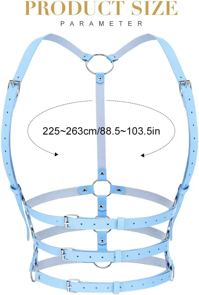 BODIY Plus Size Harness Punk Leather Harness Belts Women Fashion Rave Body Harness