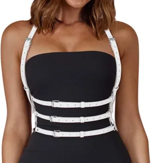 BODIY Plus Size Harness Punk Leather Harness Belts Women Fashion Rave Body Harness