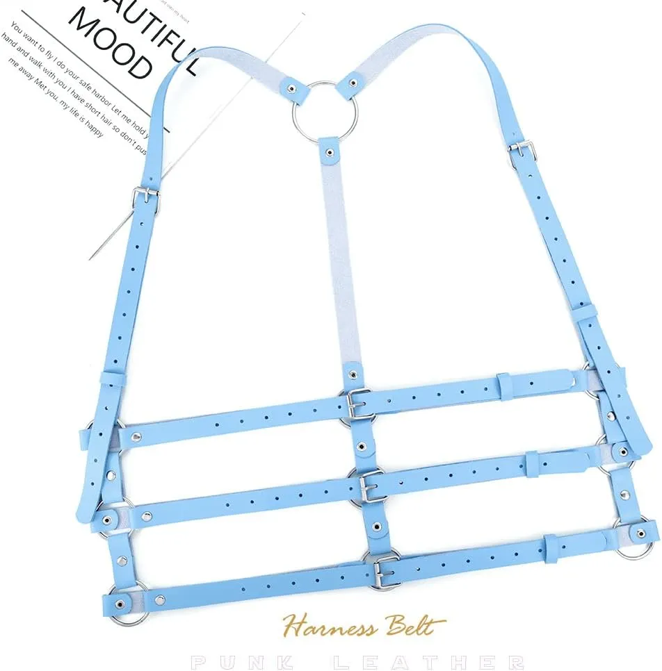 BODIY Plus Size Harness Punk Leather Harness Belts Women Fashion Rave Body Harness