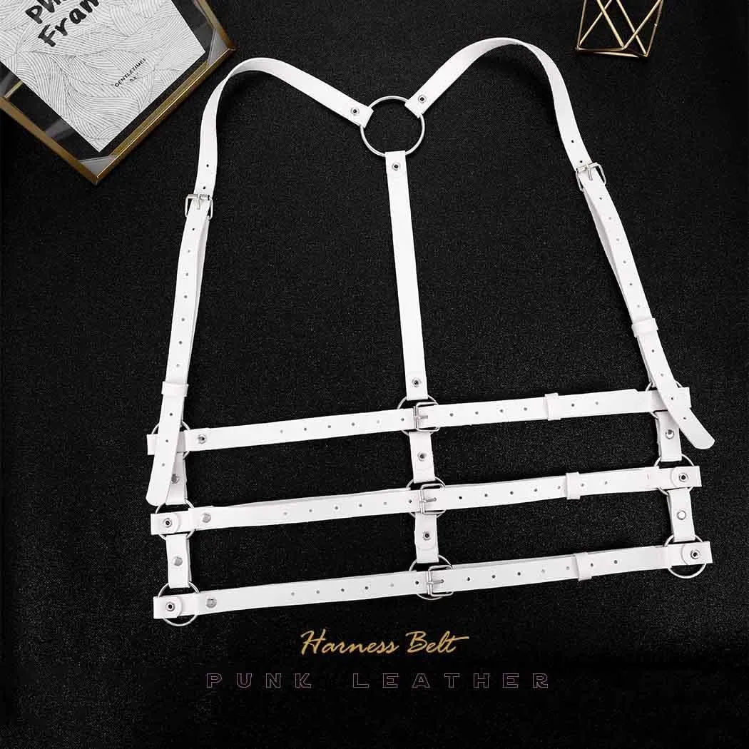 BODIY Plus Size Harness Punk Leather Harness Belts Women Fashion Rave Body Harness
