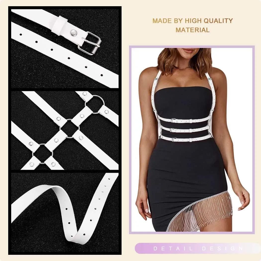 BODIY Plus Size Harness Punk Leather Harness Belts Women Fashion Rave Body Harness