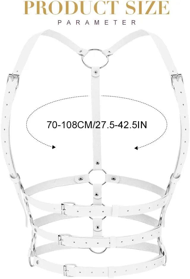 BODIY Plus Size Harness Punk Leather Harness Belts Women Fashion Rave Body Harness