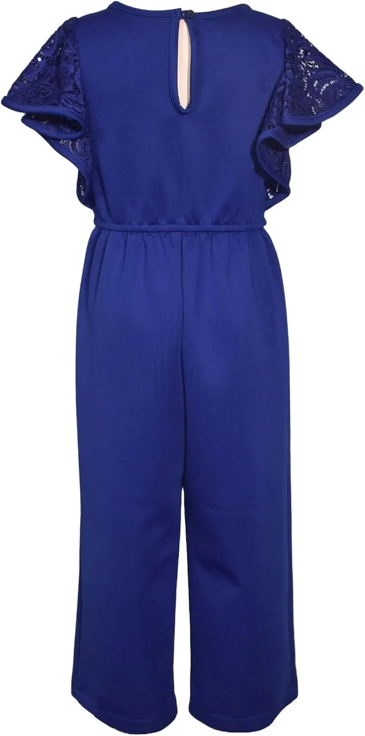 Bonnie Jean Girls 7-16 Scuba Crepe Special Occasion Holiday Jumpsuit