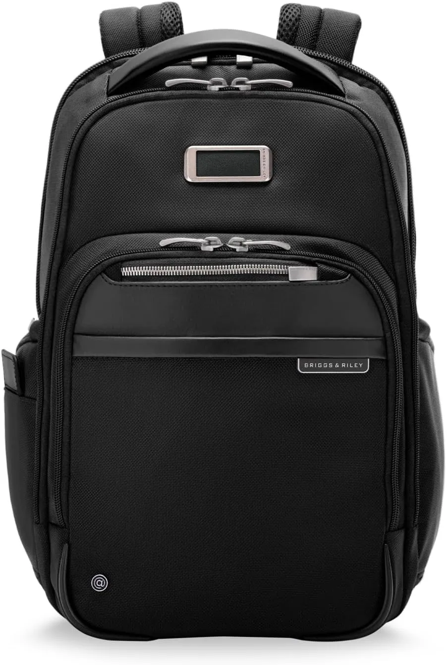 Briggs & Riley Medium Backpack for Women & Men - Daypack for Work, Personal Item Travel Bag, Carry On Size, Lightweight & Durable, Padded Straps, Fits up to 14" Laptop - @work Collection, Black