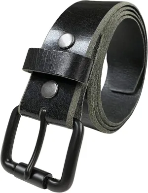 BS304 Genuine Full Grain Vintage Leather Belt Strap or Belt with Buckle_1-1/2"(38mm) wide