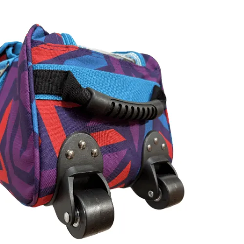 BSI Clear Top 3 Ball Tote Teal/Purple/Red Bowling Bag
