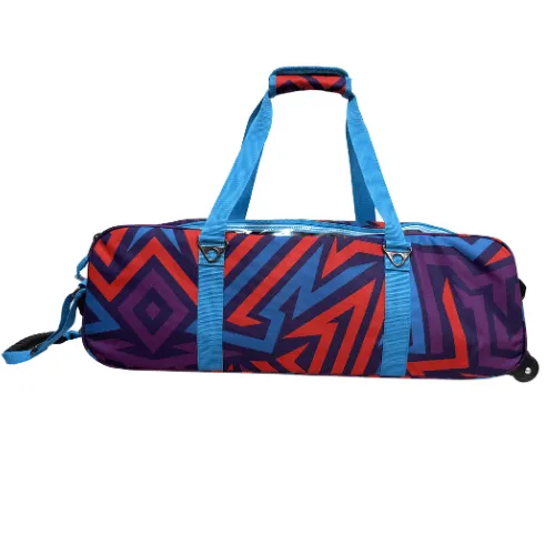 BSI Clear Top 3 Ball Tote Teal/Purple/Red Bowling Bag