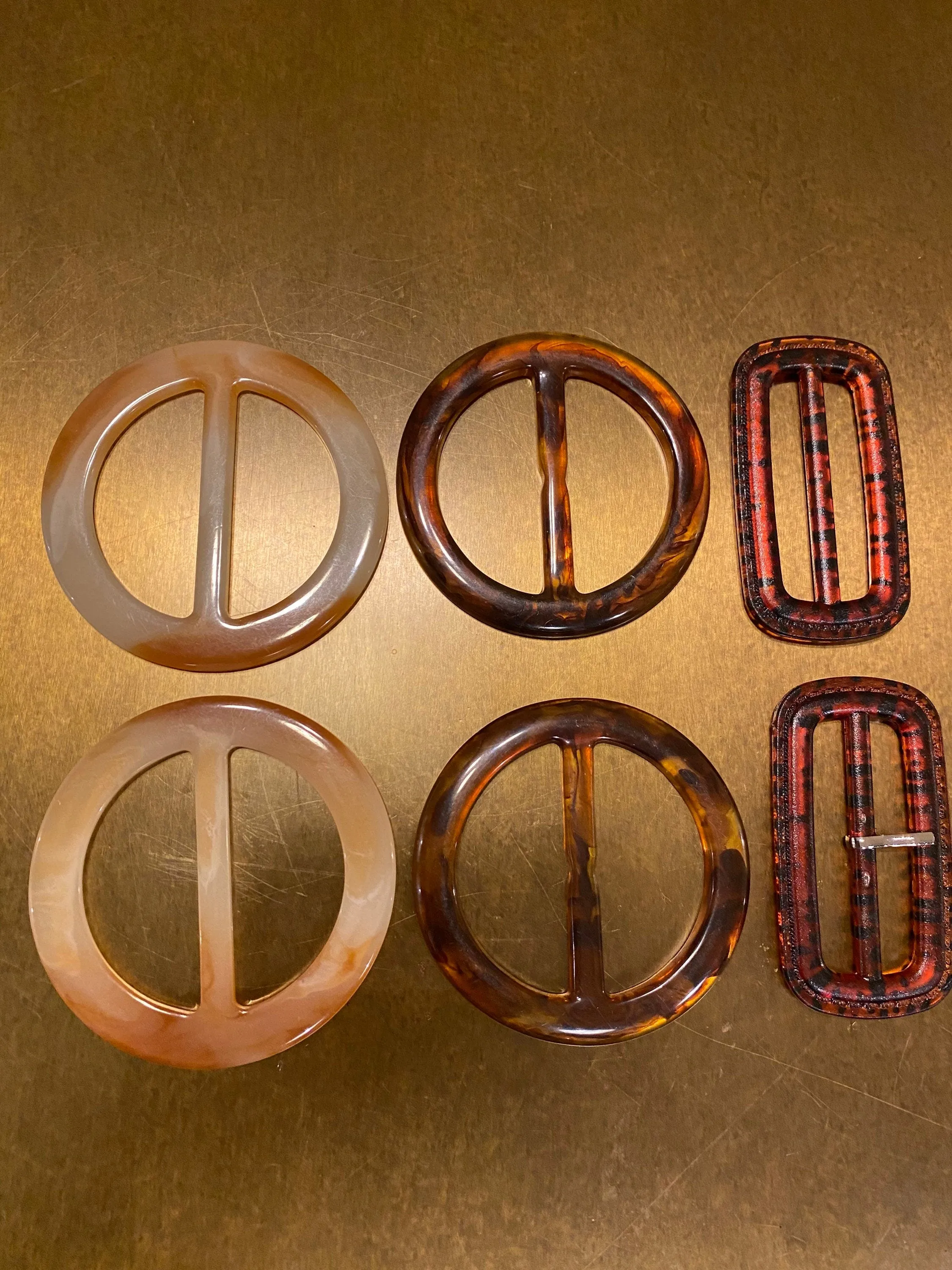 Buckles, Horn Buckles, Tortoiseshell Buckle, Round, Rectangle