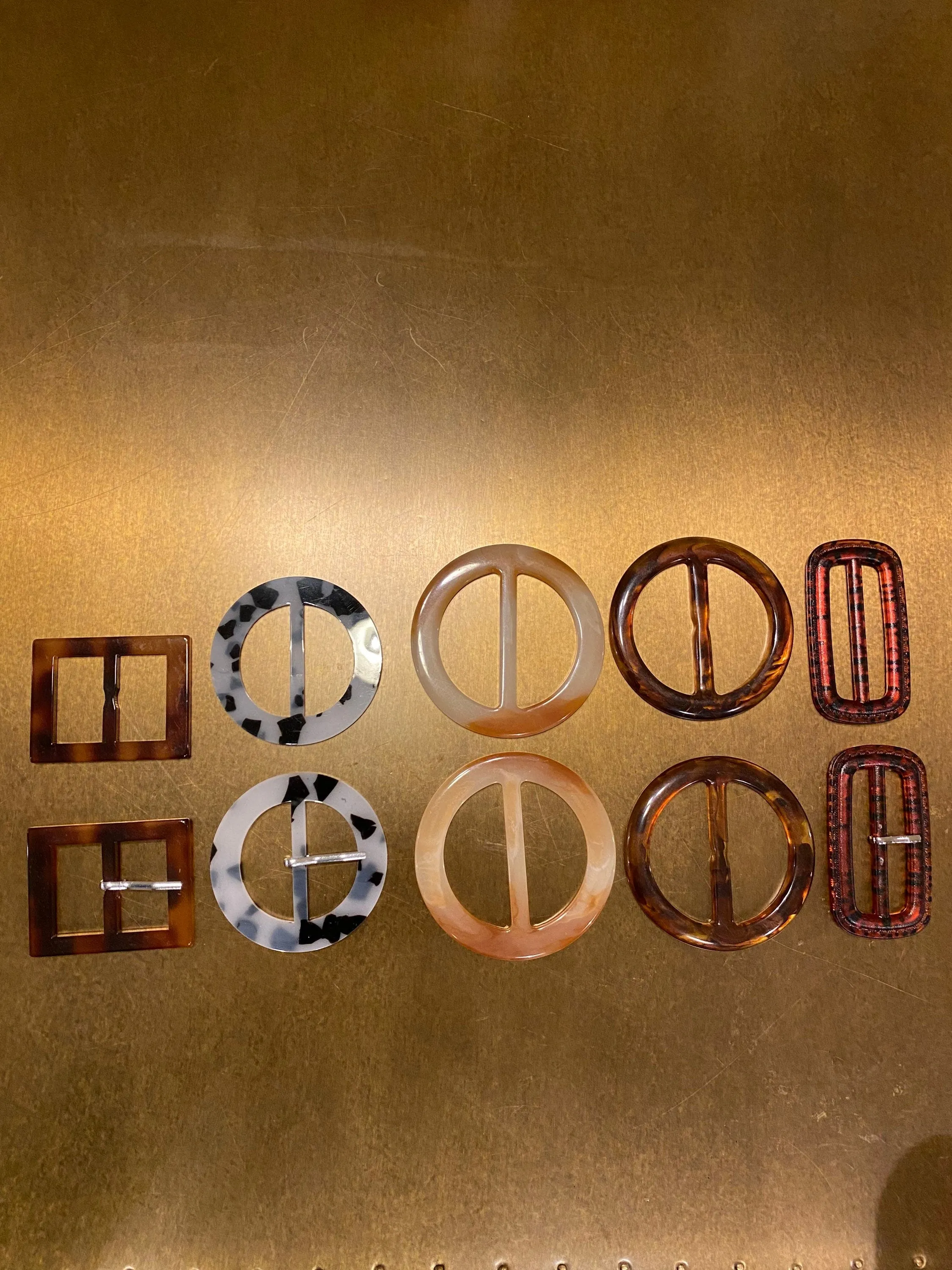 Buckles, Horn Buckles, Tortoiseshell Buckle, Round, Rectangle