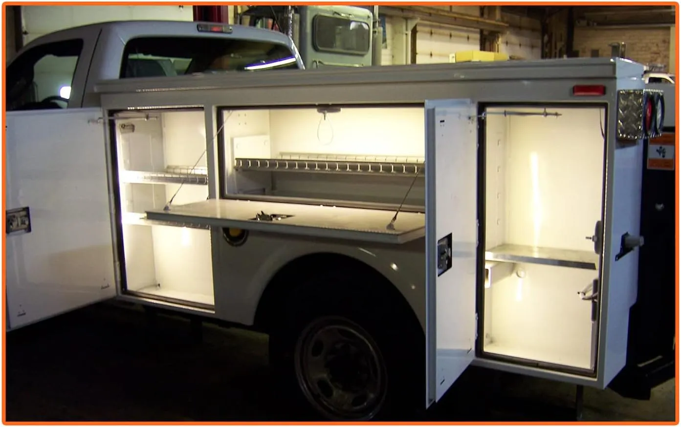 Buyers Products 5621928 18 Inch LED Strip Light w/ 3M Adhesive Back, Clear and Cool Color, Cut to Fit, Strip Lighting for Trucks, Trailers, Toolboxes & More