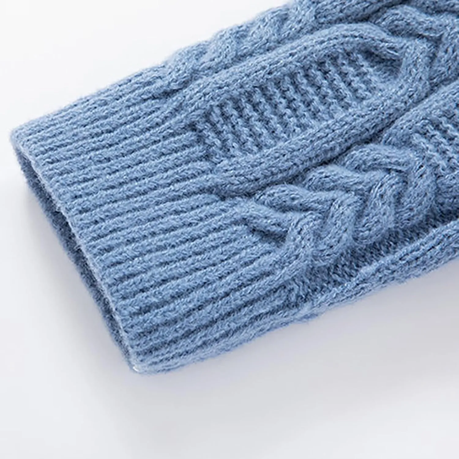 Cable Knit Sweaters for Men Turtleneck Long Sleeve Pullover Sweater Slim Fit Knitted Sweatshirts Winter Warm Coat Top