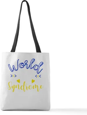 CafePress World Down Syndrome Ukraine Pea Polyester Tote Bag 16"x16"