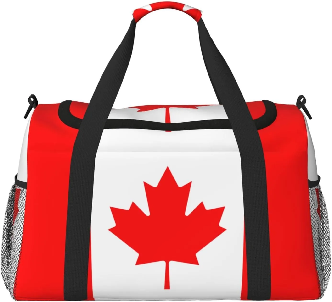 Canadian flag print Weekender Overnight Carry On Bag Gym Luggage Bag Duffel Bag for Travel Women