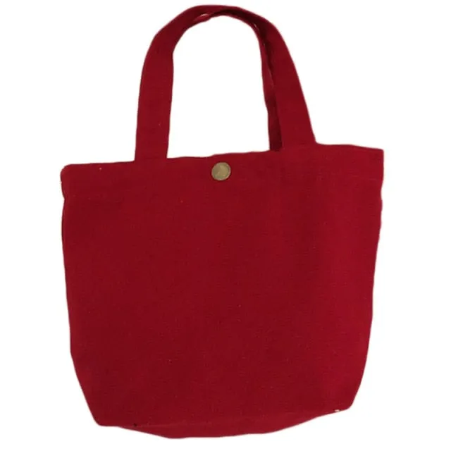 Candy Color Canvas Lunch Bag