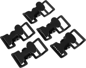 CANIGHT 5pcs Webbing Clip Patchwork Buckle Black Key Fob Hardware Buckle for Webbing Quick Release Buckle Webbing Slide Buckle Webbing Buckles Safety Buckle Pet Heavy Collar Buckle Iron