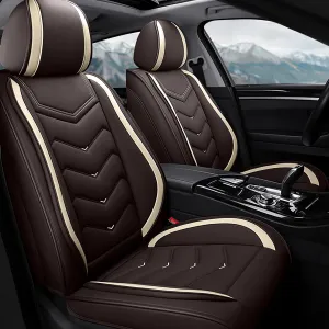 Car Seat Covers Fit for Acura Integra 2000-2025, Stylish Sport Seat Covers, Waterproof Wear-Resistant Premium Nappa Leather Car Seat Cover.(2 Pcs Front/Coffee Color)
