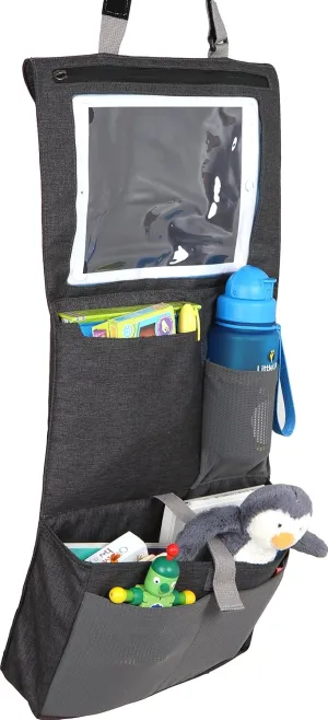 Car Seat Organiser for Children in Back Seat Will Fit All iPads with Touchscreen Window, Multiple Pockets for Bottle, Toy Storage, Water Proof Front Seat Protector