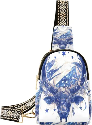 Cartoon Ox Beetles 4th Of July Independence Day fanny pack men cute over shoulder bag for travel