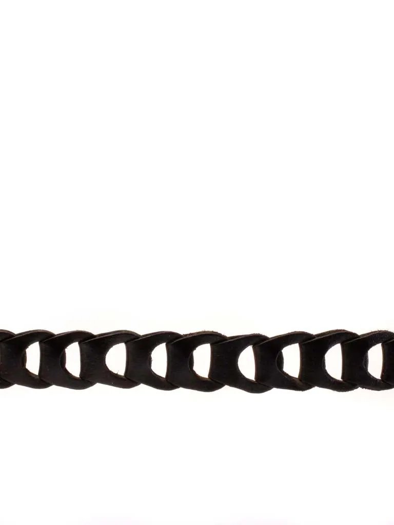 Casablanca Leather Mini Belt Bone Buckle