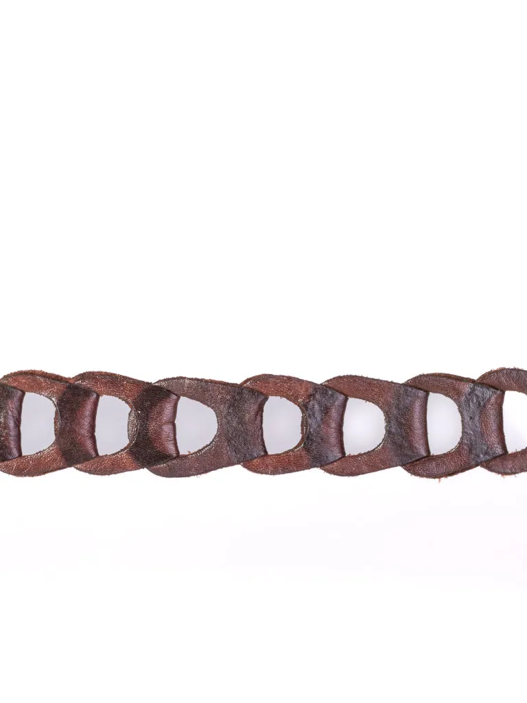 Casablanca Leather Mini Belt Bone Buckle