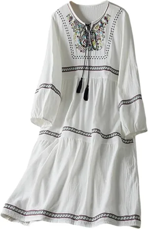 Casual Summer Dresses for Women 2025,Women's Long Sleeve Button Down Shirt Summer Dress Loose Fit Midi Shirt Dresses
