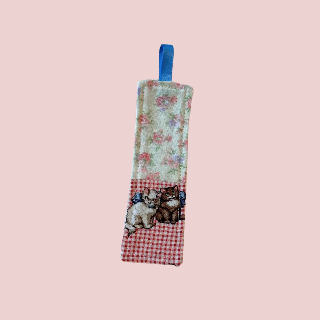 Cat Friends Patchwork Fabric Bookmark
