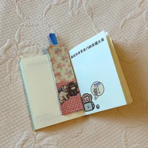 Cat Friends Patchwork Fabric Bookmark