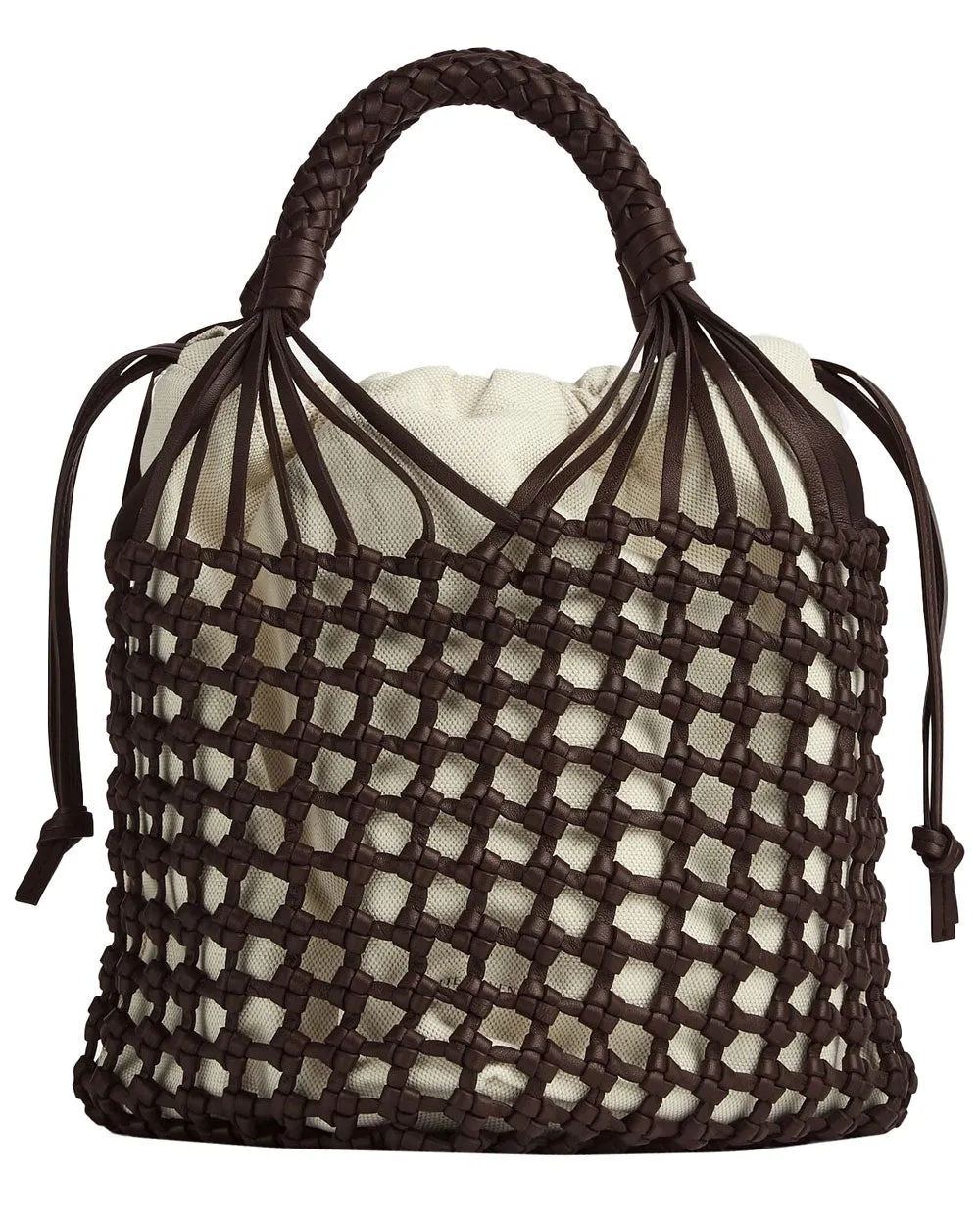 Cavallino Macrame Tote in Fondant