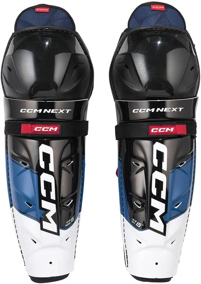 CCM Hockey Shin Guards, 16 Inch, Black