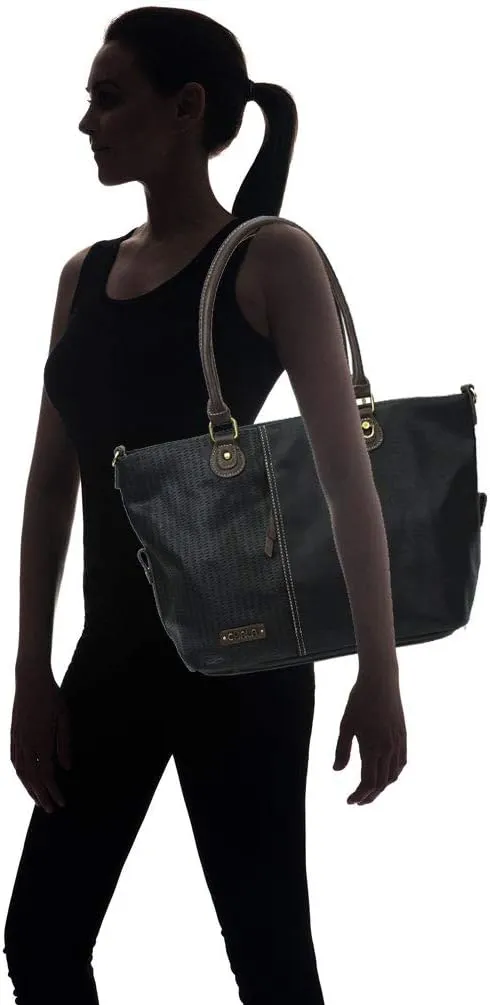 CHALA Handbags LaserCut Totes Shoulder Purse with Matching Wallet Gift Set