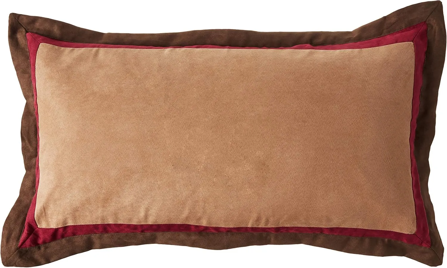 Chezmoi Collection 7-Piece Burgundy Brown Black Micro Suede Patchwork Comforter Set, King