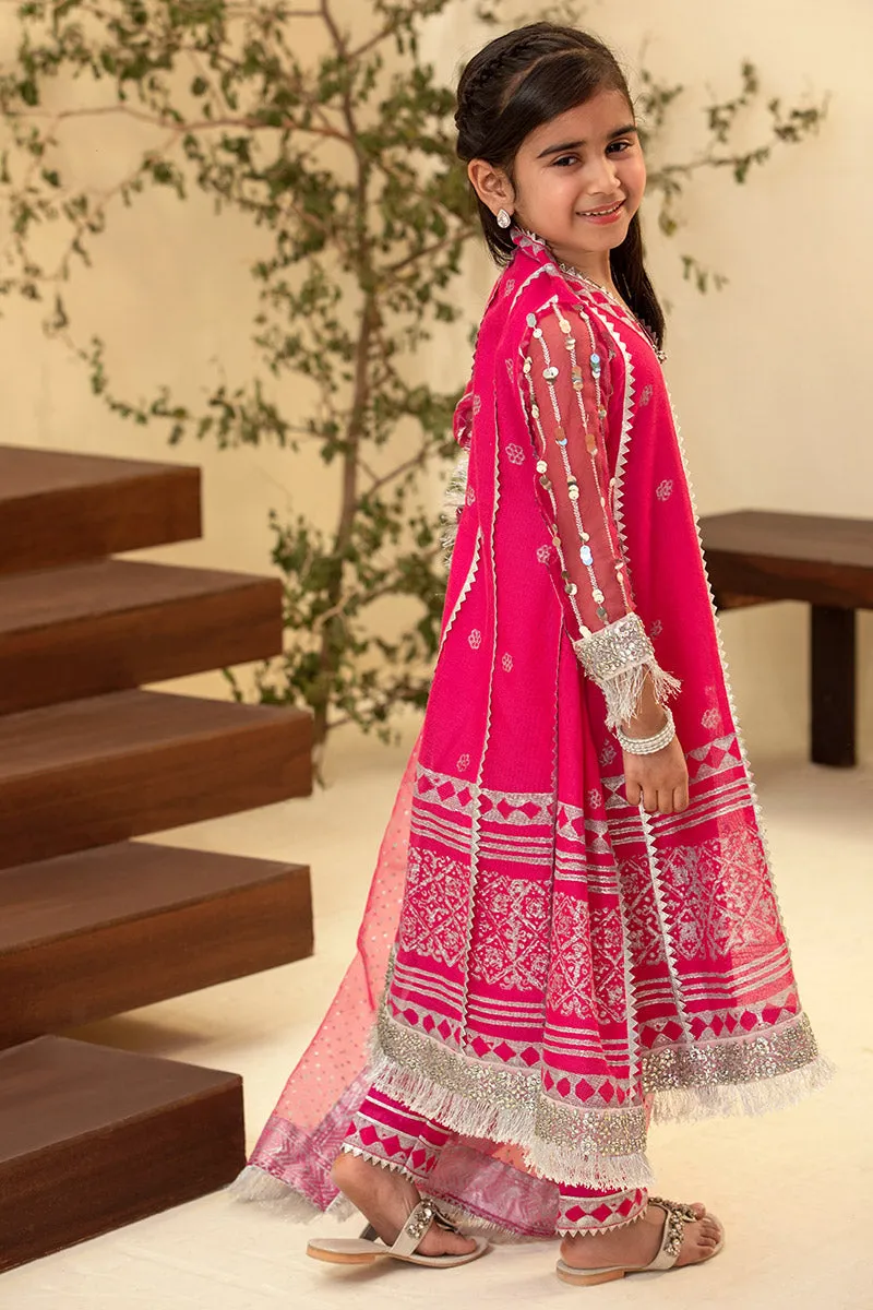 CHIC OPHICIAL | EID EDIT | Lux Fuscia Kalidar angrakha kids