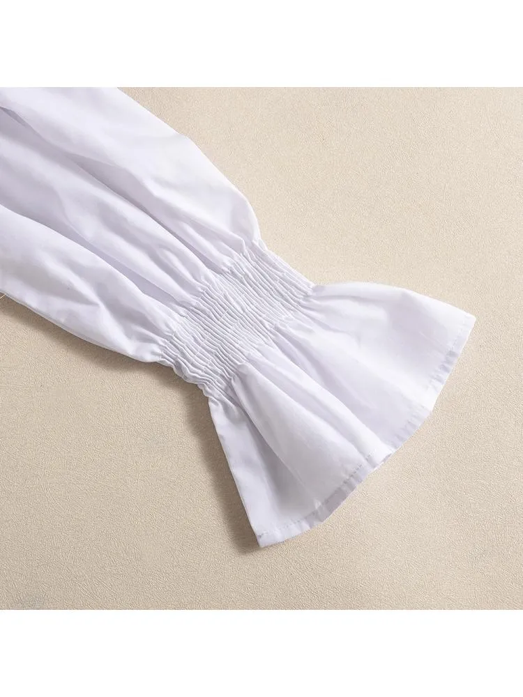 Chic Women's Floral Print Blouse with Ruffled Sleeves for Effortless Style