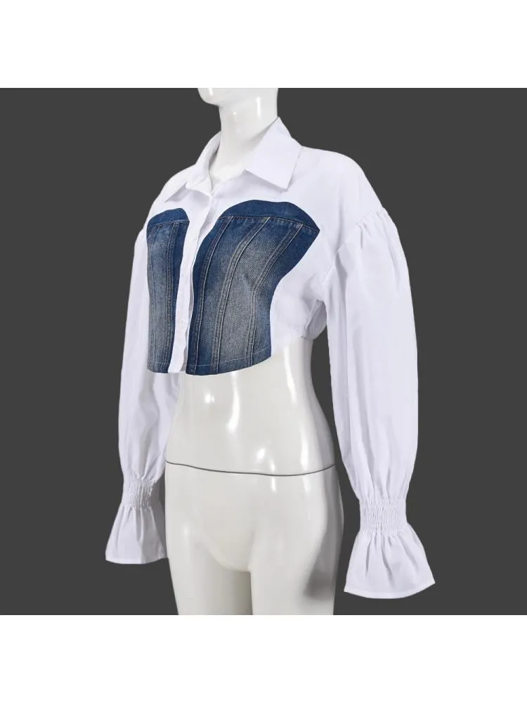 Chic Women's Floral Print Blouse with Ruffled Sleeves for Effortless Style