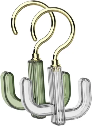 CHILDWEET 360° Swivel Belt Hanger Tie Organizer Scarf Rack Purse Holder for Closet Space-Saving Handbag Organizer Easy to Carry