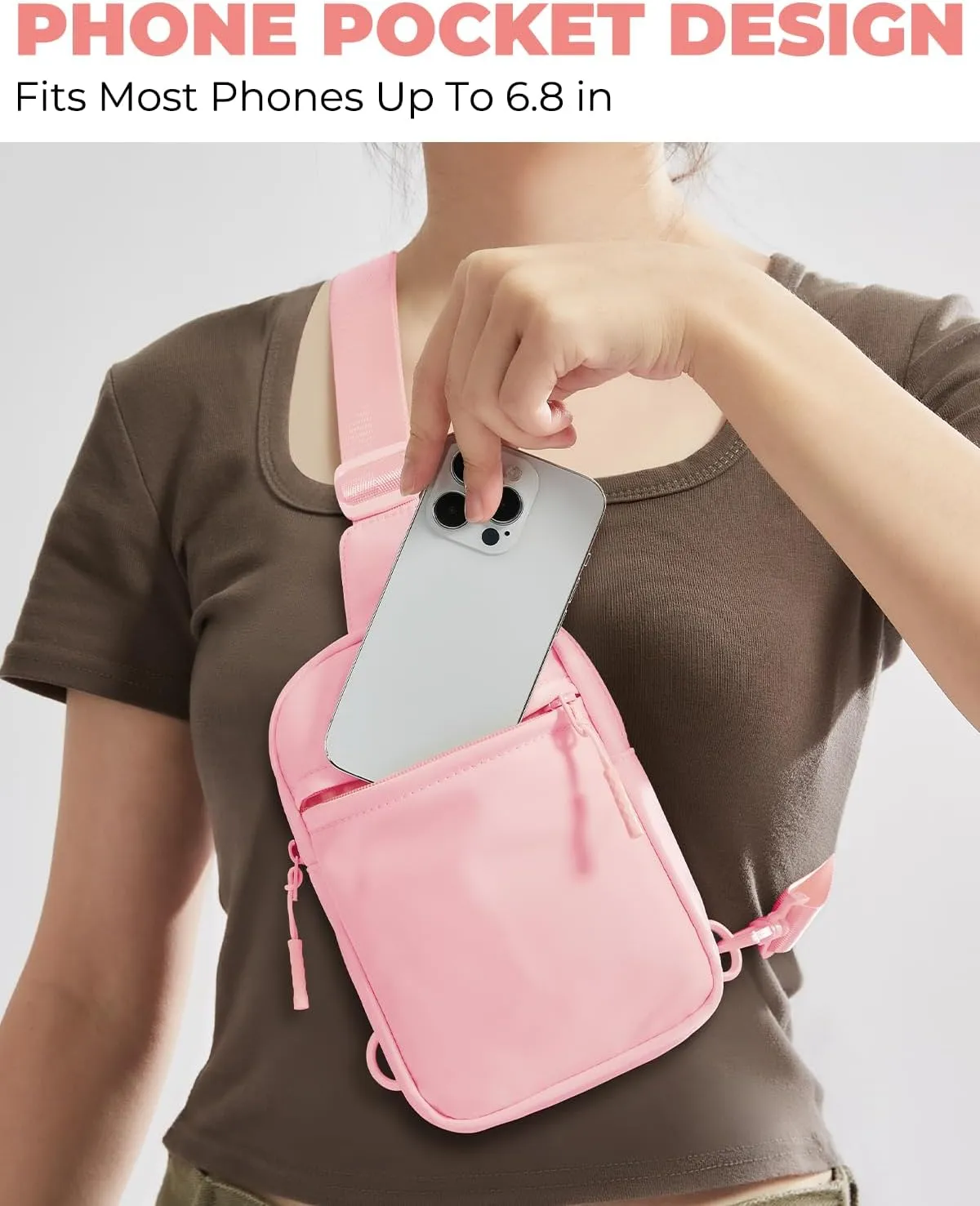 CHOLISS Small Sling Bag for Women and Men, Crossbody Bags Trendy Fanny Packs Chest Bag with Extended Strap