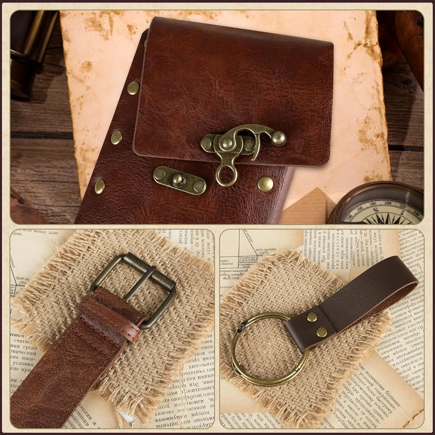 CICOCI Renaissance Accessories Viking Steampunk Medieval Renaissance Costume Belt Skirt Hikes Bottle Coin Purse
