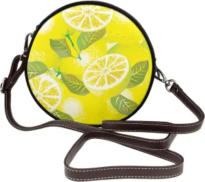 Circle Crossbody Bag for Women Circle Purse with Zipper Adjustable Shoulder Straps
