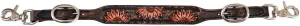 Circle Y Vintage Hand-Tooled Sunflower Wither Strap - Horse Size, Brown