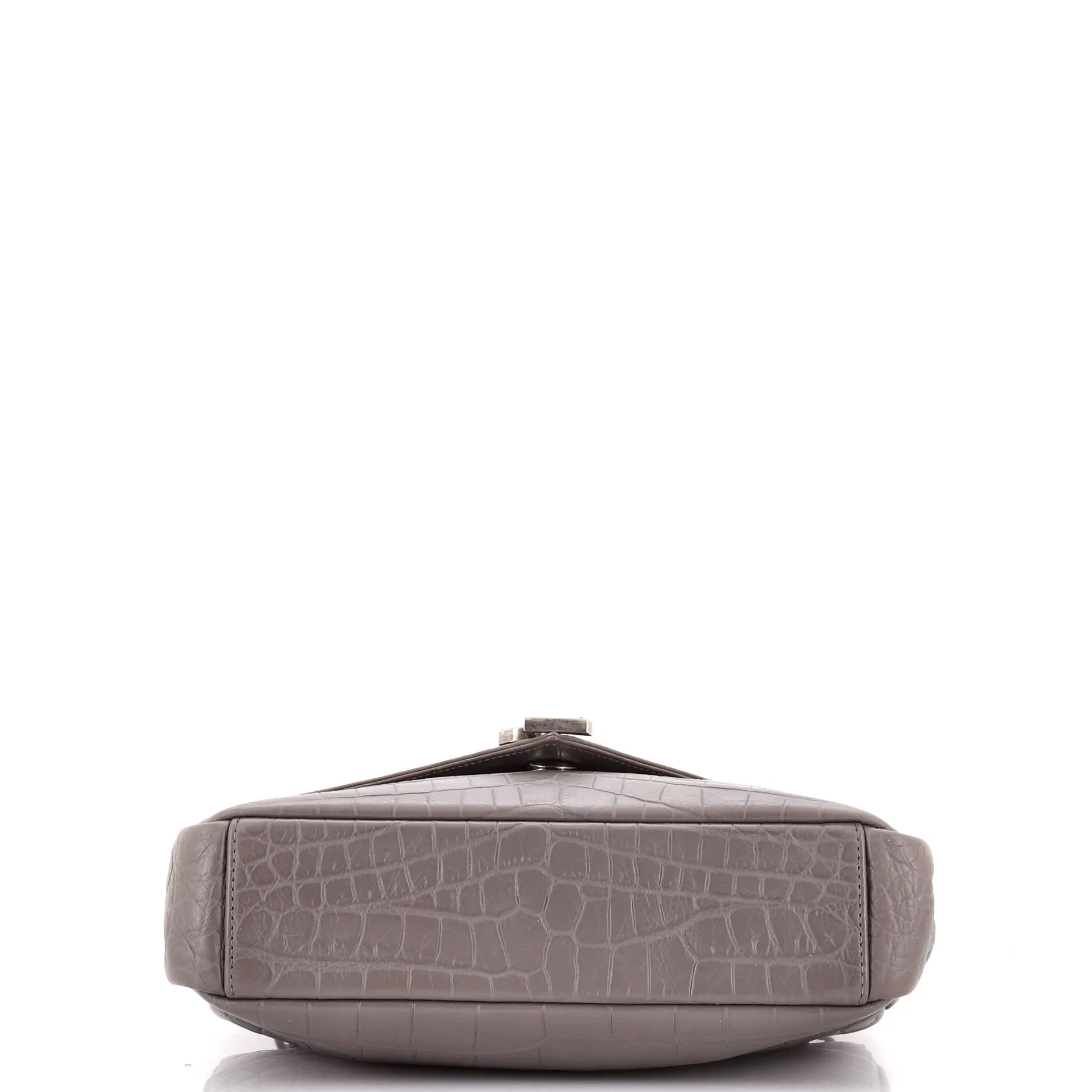Classic Monogram College Bag Crocodile Embossed Leather Medium