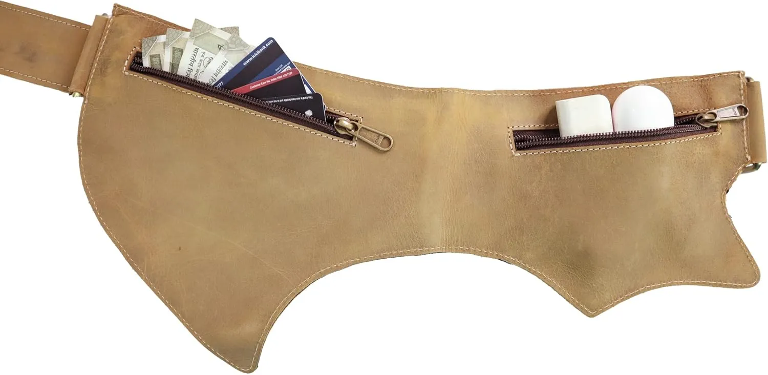 Classic Vintage Brown Leather Waist Fanny Pack for Men and Women, Stylish and Functional Belt Bag (Style-02, Brown)