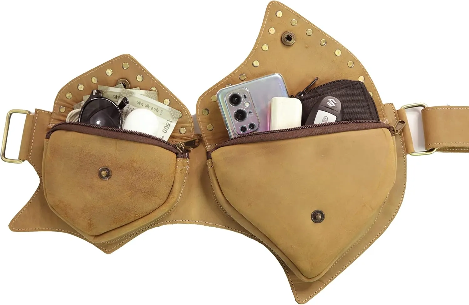 Classic Vintage Brown Leather Waist Fanny Pack for Men and Women, Stylish and Functional Belt Bag (Style-02, Brown)