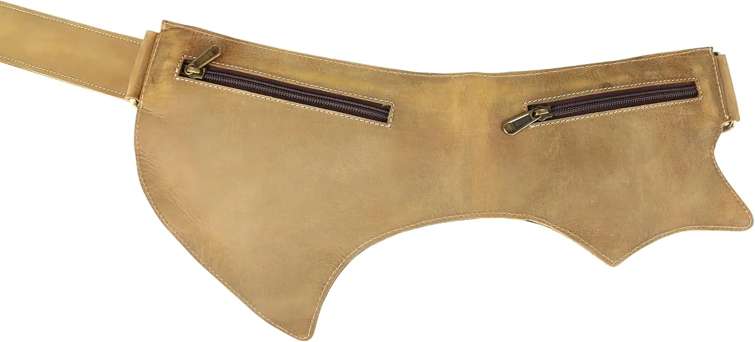 Classic Vintage Brown Leather Waist Fanny Pack for Men and Women, Stylish and Functional Belt Bag (Style-02, Brown)