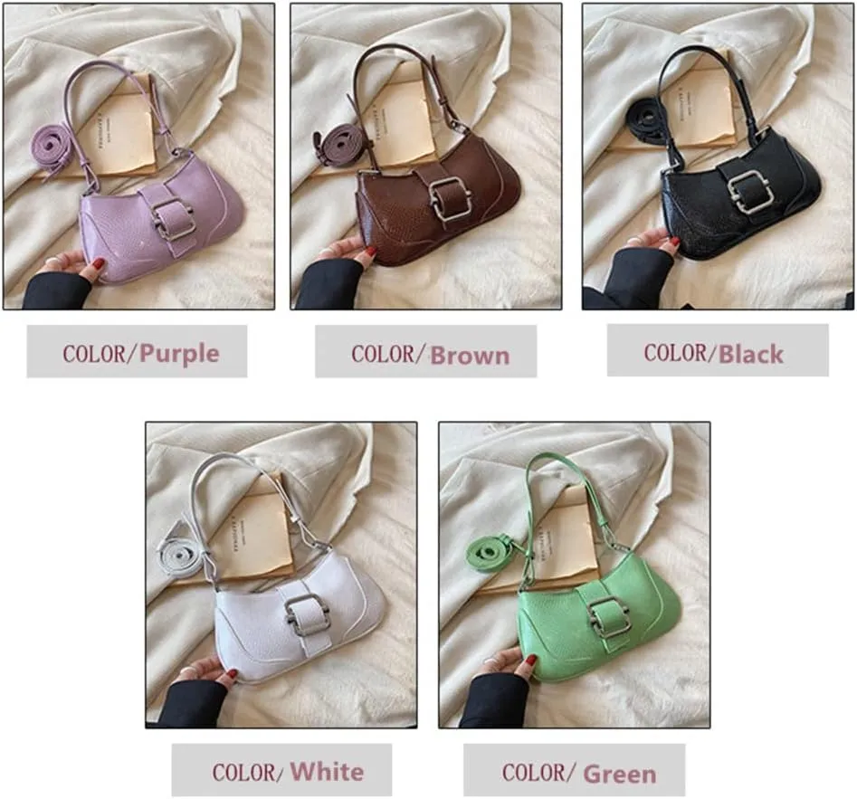 Clutch Tote Handbags with 2 Removable Straps and PU Cute Snakeskin Crossbody Bags Shoulder Purse Handbag for Women