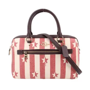 COACH ROWAN SATCHELS RED STAR & STRIPE