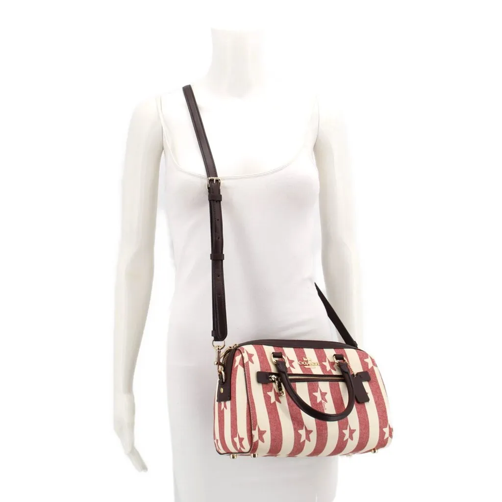 COACH ROWAN SATCHELS RED STAR & STRIPE