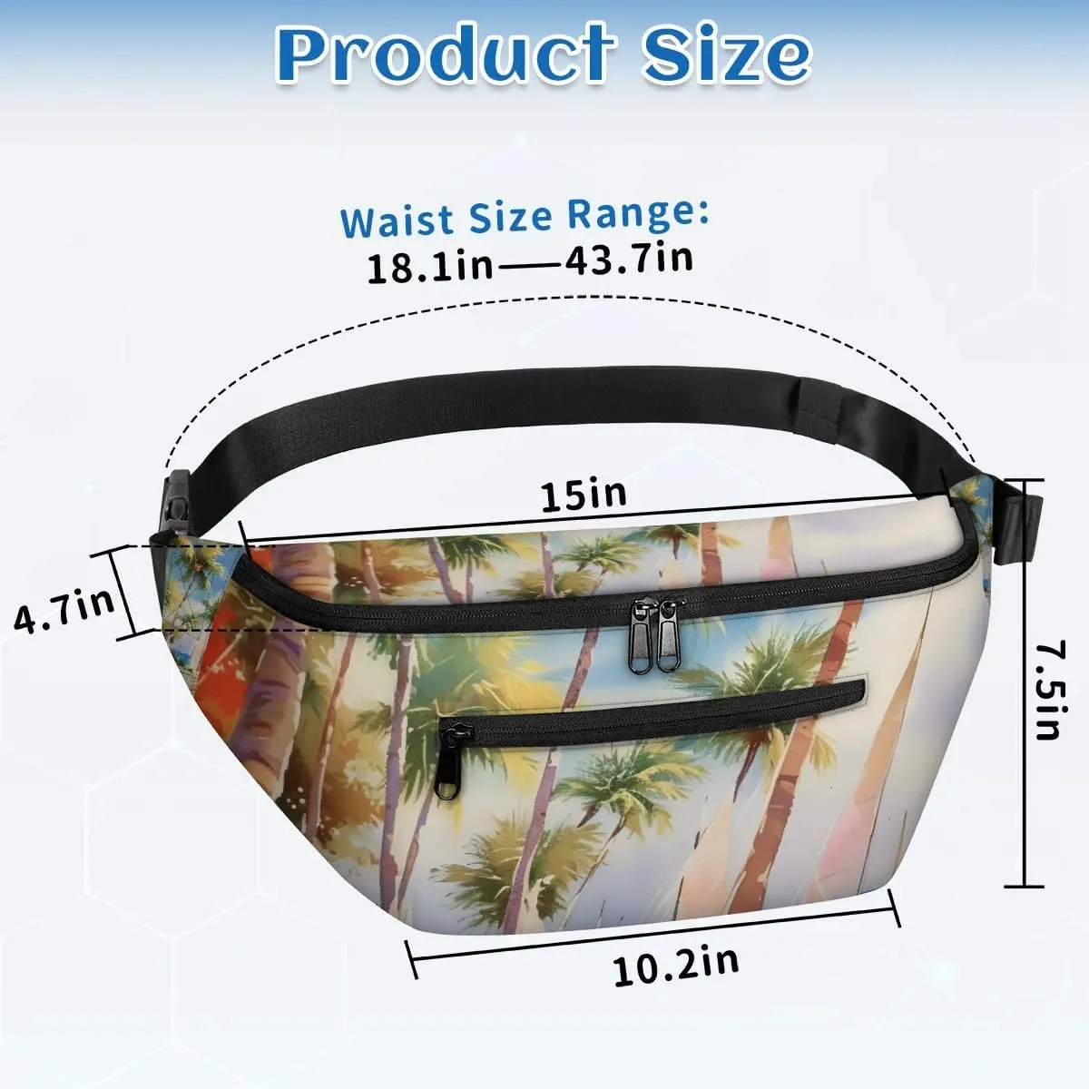 Coconut Sling Bag Crossbody Backpack Chest Daypack for Women Sport Travel Hiking Casual Bag Multipurpose Waist Pack With Zipper Closure Adjustable Strap Shoulder Bag