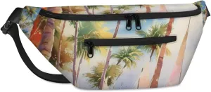 Coconut Sling Bag Crossbody Backpack Chest Daypack for Women Sport Travel Hiking Casual Bag Multipurpose Waist Pack With Zipper Closure Adjustable Strap Shoulder Bag